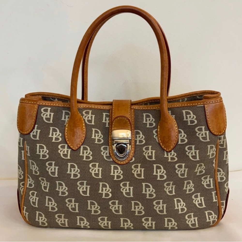 DOONEY & BOURKE MONOGRAM SIGNATURE LOGO SATCHEL ToTe BAG Pocketbook